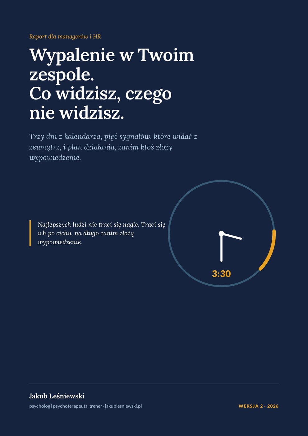 Okładka raportu: Wypalenie w Twoim zespole. Co widzisz, czego nie widzisz.